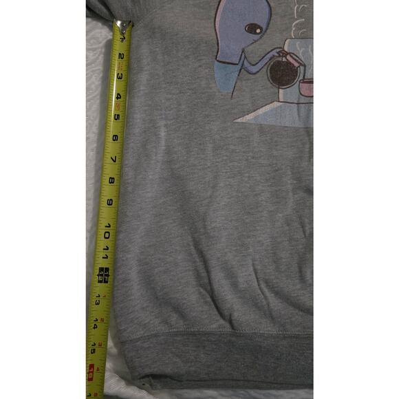 Strange Planet Thank You Bella + Canvas Comfy Gray Sweatshirt Size Medium - Picture 7 of 8